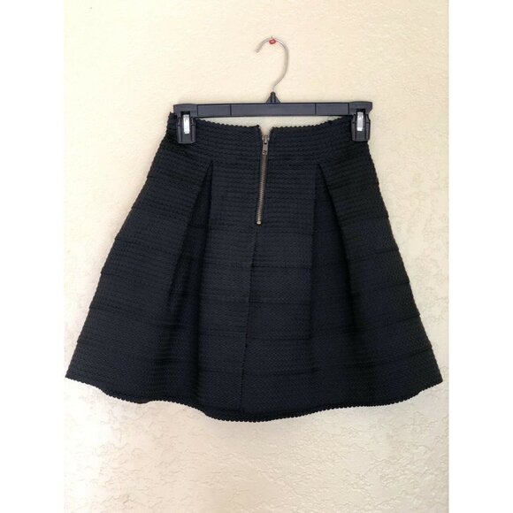 Devlin Deep Black Womens Size Xs Textured Skirt - Picture 9 of 12